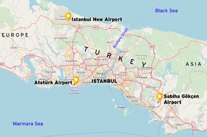 Ist на русском языке. Аэропорты Стамбула на карте. Аэропорт Стамбула на карте города. Аэропорты Стамбула на карте на русском. Новый аэропорт Стамбула на карте.